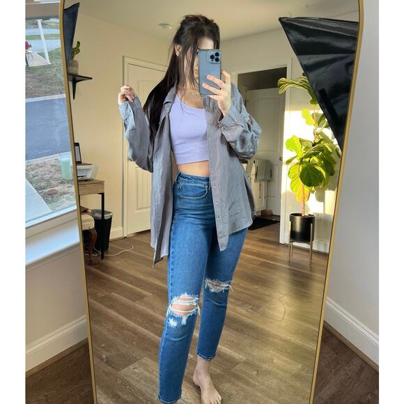 Johnny Was Pete & Greta Capras Button Down Shirt Gray - Picture 5 of 11